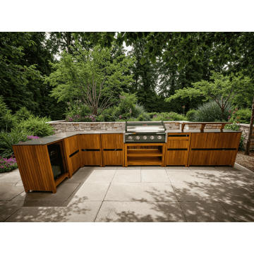 Amalfi Teak Outdoor Kitchen Set 1